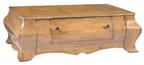 Beaulieu Chic Teak Baroque Coffee Table with Marquetry