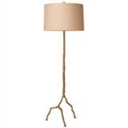 Forest Park Distressed Silver Iron Floor Lamp