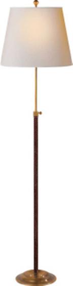 Adjustable Floor Lamp In Braided Leather